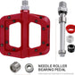 FOOKER MTB Pedals Mountain Bike Pedals 3 Bearing Non-Slip Lightweight Nylon Fiber Bicycle Platform Pedals for BMX MTB 9/16"