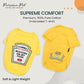 Parisian Pet Dog Shirt - Embroidered “Mustard on My Food“ - 100% Cotton and Polyester Dog Clothes - Sleeved, Lightweight Costume for Dogs - Yellow Dog Shirts for Large Dogs - Pet Costumes - XL