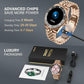 2025 DA GPT Smart Watch, Deep Search, Heart Rate, Blood Pressure, Blood Oxygen, Sleep Monitor, 107 Sports Modes, Waterproof Round Watch, 1.19-inch AMOLED Display, Compatible Android and iOS Gold Metal