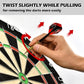 LinkVisions Dartboard with Staple-Free Bullseye, 18g Steel Tip Darts Set,12 Steel Tip Darts 18g, Dartboard Mounting Kits Included