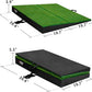 PGM 40"x 40" Golf Practice Mat - 4 Adjustable Simulation Slopes Golf Mats - Golf Hitting Mat - Golf Mats Practice Indoor Outdoor - Golf Training Mat - Golf Swing Trainer Aid