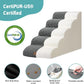 Dog Stairs for High Bed 22.6" H, Small Dog Step for Puppy, Older or Cat, Curved Ramp for Car, Ladder with High Density Foam, Lightweight, Durable, 15.7x33x22.6 inch, 5 Step, Dark Grey