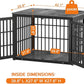 42 Inch Heavy Duty Dog Crate Furniture for Large and Medium Dogs, Decorative Pet House End Table, Wooden Cage Kennel Furniture Indoor, Gray
