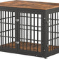 42 Inch Heavy Duty Dog Crate Furniture for Large and Medium Dogs, Decorative Pet House End Table, Wooden Cage Kennel Furniture Indoor, Rustic Brown