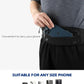 WATERFLY Running Belt Fanny Pack: Runner Marathon Jogging Waist Pack Sport Workout Exercise Fitness Phone Holder Belt for Men Women Jogger Slim Waistband Black