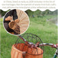 Shiker Basket with Wire Mesh Cover, Wicker Bike Basket for Small Dogs Cats, Front Handlebar Bike Basket, Easy to Detachable, 11.81 x 9.84 inch