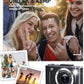 Digital Camera, FHD 1080P Kids Camera Digital with 16x Zoom Anti Shake, 32GB Card, 4K 48MP Portable Compact Point and Shoot Cameras, Vintage Small Camera for Teens Beginner Kids Present