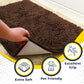Muddy Mat® Shown on TV – Super Absorbent Microfiber Dog Door Mat for Muddy Paws, Non-Slip Washable Pet Rug, Quick Dry Chenille Entryway Carpet, Machine Washable Indoor Outdoor mat, Brown 59"x24"