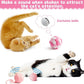 MALLMALL6 Cat Interactive Toys Set - 27Pcs Kitten Toys Stuff Pink Feather Teaser Wand Springs Mice Sisal Fish Crinkle Balls Bell Balls, Puzzle Gift Pack for Indoor Kitty Play Exercise