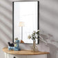 24x40 Inch Black Bathroom Mirror for Wall, Aluminum Frame Rectangle Rectangular Vanity Mirror, Modern Large for Bedroom, Living Room, Horizontal or Vertical