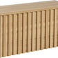 UEV Storage Bench,39.4" Wood Box, Storage Trunk with 2 Safety Hinges, Ottoman Storage Chest, Fluted Storage Bench for Bedroom, Entryway, Living Room(Natural Wood)