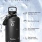 Trebo 64oz Water Bottle Insulated,Large Stainless Steel Water Jug with 3 Lids, Triple Wall Vacuum Sports Thermo bottle Keep Hot 24 Hours & Cold 48 Hours,Wide Mouth Flask,Black