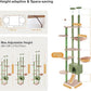 Floor to Ceiling Cat Tree Tall Cat Tower with Adjustable Height (81.8-108 Inches) with Fully Scratching Post Private Condo and Hammock for Indoor Cats (Green, Triple Dule Posts)