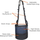 Heavy-Duty Horse Feed Bags - with Adjustable Strap, Comfort Neck & Nose Pads, and Double Waterproof Bottom Mesh (2-Pack) (Blue x2)
