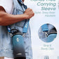 Coolflask Insulated Water Bottle with Strap, 32 oz Metal Water Flask with Straw & Spout Lids, Stainless Steel Double Wall Vacuum, Keep Cold 48h Hot 24h, Leak Proof & Non-BPA, Prussian Blue