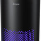 AROEVE Air Purifiers for Bedroom Home, Air Purifier For Smoke Pollen Dander Hair Smell Air Cleaner with Sleep Mode Speed Control For Bedroom Office, MK01- Black(Available for California)
