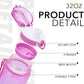 32oz Motivational Water Bottles with Time Marker & Fruit Strainer, Transparent Gradient Color Water Bottle with Times to Drink, Leakproof & BPA Free, Reusable Bottle with Strap (No Straw)