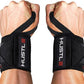 Hustle Athletics Wrist Wraps for Weightlifting – Max Wrist Support for Safe & Heavy Lifts, USPA Approved 18" & 12" Lengths, Thumb Loop Gym Straps for Powerlifting & Weight Lifting for Men and Women