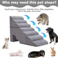 Dog Stair Steps for High Beds 36 inches Tall, 33D Foam Dog Ramp for Bed 32 inches, 7-Step Pet Stair Steps for Small Large Dogs for Bed Climbing, Non-Slip Dog Steps for Older Dogs/Cats, Grey