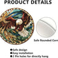 Lygond Metal Sign Tin Sign Circular Stained Glass Eagle Signs For Garden For Pet 8×8 Inches
