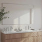 24x40 Inch Nickel Bathroom Mirror for Wall, Aluminum Frame Rectangle Rectangular Vanity Mirror, Modern Large for Bedroom, Living Room, Horizontal or Vertical