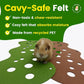 Guinea Pig Tunnels, Foldable Fleece Hideout Beds with Cheese-Hole Design, 2 Pack Modular Tunnel Set for Play and Rest, Brings Comfort and Enrichment to Guinea Pig Cages-Green&Grey