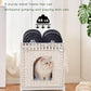 Cat Litter Box Enclosure Hidden Litter Box Furniture with Metal Heightened Feet, Rattan Handwoven Cat House with Litter Mat, Hidden Litter Box Furniture for Bedroom Living Room White