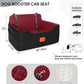 Dog Car Seat for Medium/Large Dogs, Dog Booster Seat for Pet Under 50lbs or 2 Small Dogs, Detachable and Washable Pet Car Bed, Multi-Functional Pet Booster Seat for Backseat(Black/Red)