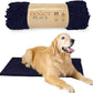 My Doggy Place Microfiber Dog Mat for Muddy Paws, 36" x 26" Navy Blue - Absorbent and Quick-Drying Dog Paw Cleaning Mat, Washer and Dryer Safe - Non-Slip Rubber Backed Dog Floor Mat, Large