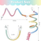 BNOSDM 3 Pcs Bird Rope Perches Gradient Colorful Bendable Climbing Rope Ladders Swings Toy Parakeet Cage Accessories for Parrots, Budgies, Cockatiels, Conures, Lovebirds