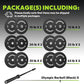 Olympic Bumper Plates Set 2 Inch, 10-55 lbs Rubber Weight Plates with 45 lb (20kg) Black/Silver Barbell, Strength Training & Weight Lifting for Home Gym