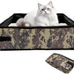 Portable Litter Box for Cats, Folding Cat Travel Litter Box Waterproof, (16 * 12 * 4) inches, Traveling Supplies for Pet