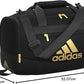 adidas Unisex Defender 4.0 Gym Duffel Bag for Men and Women, Black/Gold Metallic, Small (38L)