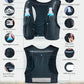 Running Vest for Women Men, USA Original Patent, Adjustable Chest Straps Running Hydration Vest with 500ml Soft Flask, Lightweight Reflective Hydration Backpack for Hiking Marathon