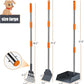 Niubya Pooper Scooper for Dogs, Metal Poop Scooper Tray Spade and Rake Set, Poop Scoop with Adjustable Long Handle, Dog Pooper Scooper for Pet Waste Removal