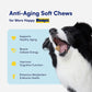 NAD+ Precursor & Senior Dog Supplement - 90 Soft Chews & Vitamins - NMN Alternative for Longevity, Anti-Aging & Energy - Nicotinamide Riboside, Resveratrol, Quercetin, Made with Pasture-Raised Chicken