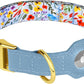 AirTag Dog Collar for Small Medium Large Breed - Adjustable Cute Pattern Dog Collar with Airtag Holder - Soft Leather Tracker GPS Apple Air Tag Pet Collars (Large, 17"-21" Neck Fit, Floral)