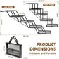 Dog Stairs for Large Dogs, Linvivon Extra Wide 20" Dog Steps with Non-Slip Surface and Reflective Strips, Outdoor Foldable Dog Ramp for Stairs, Car, Truck and SUV, Supports Up to 400LBS, 5 Steps