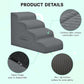 Dog Stairs for Small Dogs and Cats, 20" H 4 Steps Dog Ramp for High Beds, Couch, Sofa, Waterproof Pet Stairs with Removable Washable Cover, Non-Slip Sturdy Pet Steps