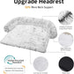Calming Dog Bed Fluffy Plush Dog Mat for Furniture Protector with Removable Washable Cover for Large Medium Small Dogs and Cats (Medium, Light Grey)
