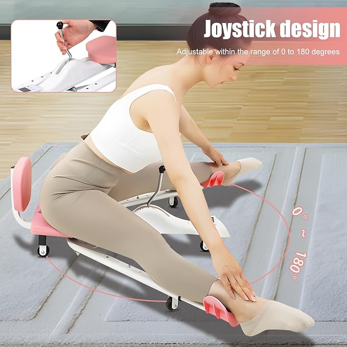 Split Machine for Flexibility, Leg Stretcher Stretching Equipment, Split Stretcher Machine, Splits Trainer, 300lbs Weight Capacity, Yoga Ballet Dance and Gymnastics Training Equipment Pink2