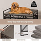 COZPAW Large Dog Crate Furniture, 48 Inch Wooden Dog Kennel for XLarge Dogs, Heavy Duty Dogs Furniture Indoor Wire Dog Cage with Caster Wheels,Decorative Pet House End Table, Textured Gray