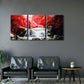 Wieco Art 3 Piece Red Forest Waterfalls Canvas Prints Wall Art for Living Bedroom Room Home Decorations Modern Gallery Wrapped Landscape Tree Oil Paintings Reproduction Pictures Artwork