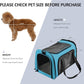 Pet Carrier for Small Medium Cats Puppies up to 15 Lbs, Airline Approved Small Dog Travel Puppy Carrier Soft Sided, Collapsible - Blue
