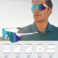 YAMAS Sport Sunglasses for Mens Womens, Wrap around Sunglasses, Non-Slip Nose Pads for Climbing and Running, UV400 Protection