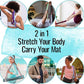 TECEUM Yoga Strap & Mat Strap – 2 IN 1 – Cotton – 6 ft 8 ft 10 ft (30+ colors) – Adjustable Non-Slip Belt for Yoga, Pilates, Stretching, Physical Therapy, Fitness & Home Workout – For Carrying Mats