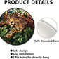 Lygond Metal Jaguar Garden Sign - Circular Stained Glass, 88 Inches