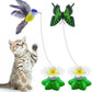 Yisquar Electric Bird & Butterfly Teasing Cat Toy 2PCS Interactive Bird Toy for Cats Interactive Cat Toys Automatic Electric Butterfly 360°Rotating Kitten Toys Fun Flying Birds Cats Play Chase