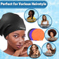 3 Pack Extra Large Swim Cap for Braids & Dreadlocks - Waterproof Silicone Swim Hat for Women with Long Thick Hair, Protective Swim Cap Cover Ears for Swimming, Shower, Bathing