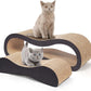 2 in 1 Cat Scratcher Cardboard Lounge Bed, Cat Scratching Post, Durable Board Pads Prevents Furniture Damage,Large,Brown